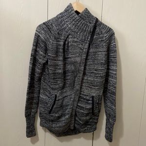 Ivivva Black & White Asymmetrical Knit Sweater